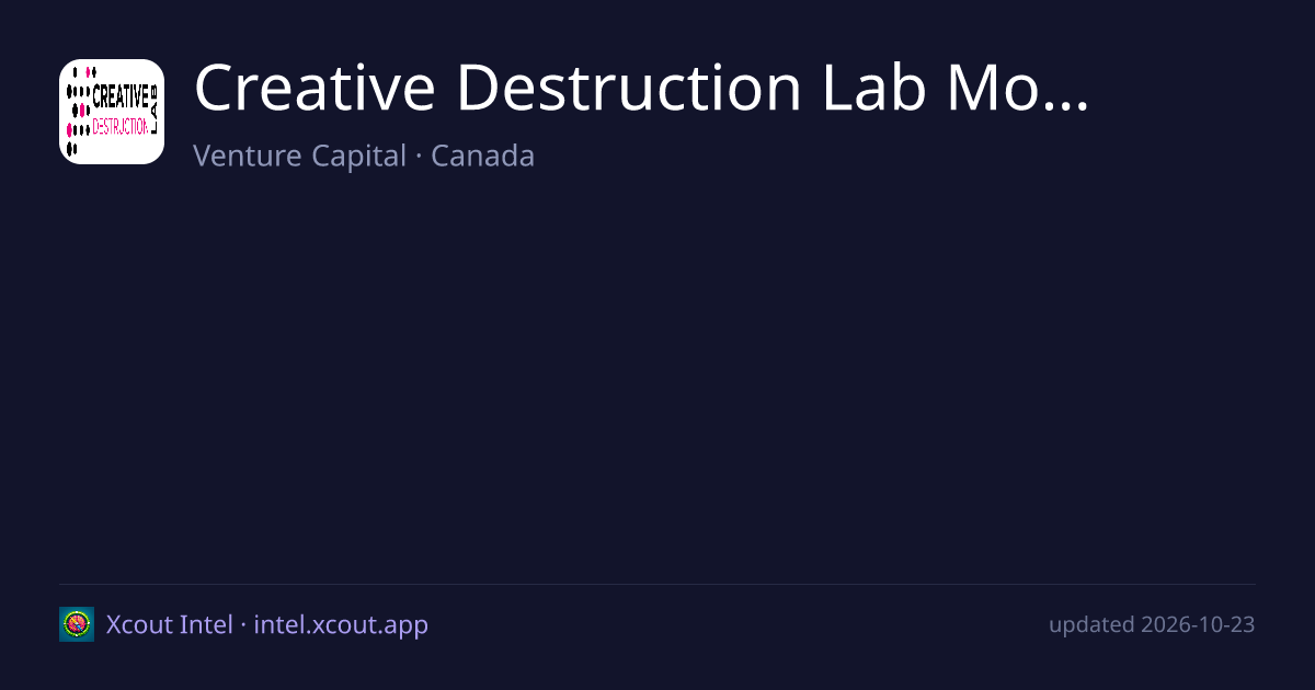 Creative Destruction Lab Montreal — share card preview