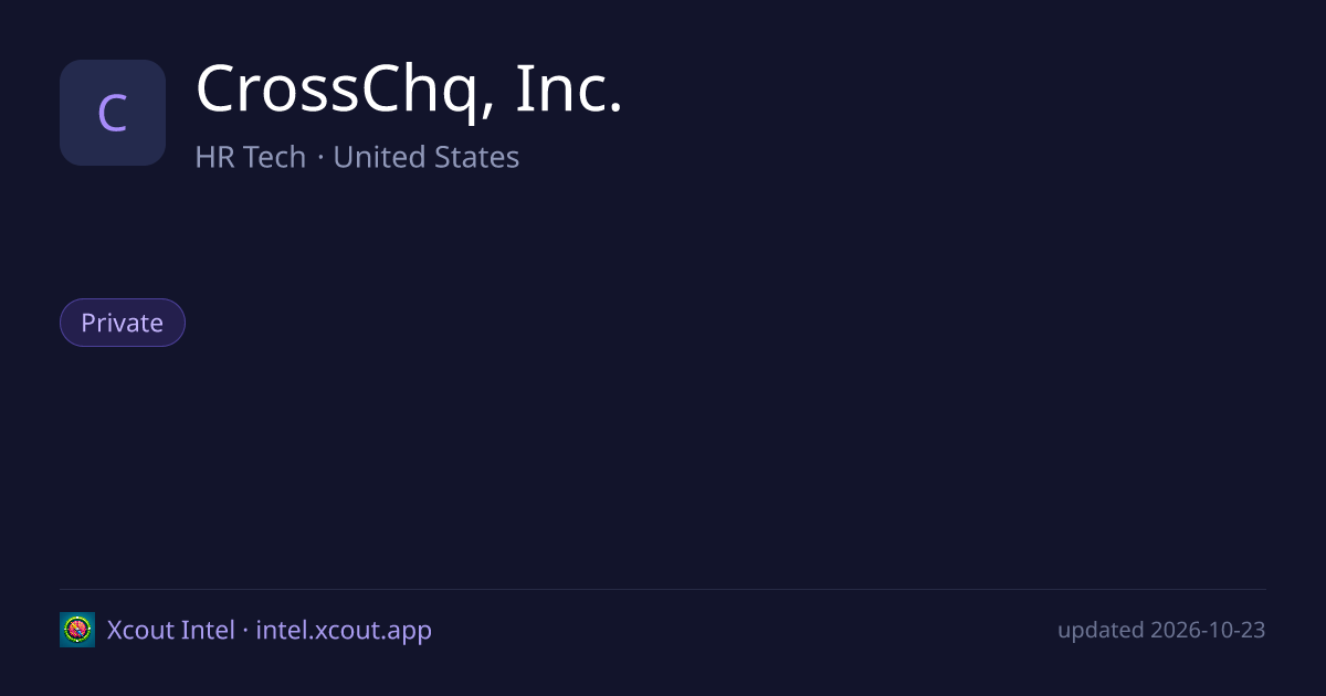 CrossChq, Inc. — share card preview