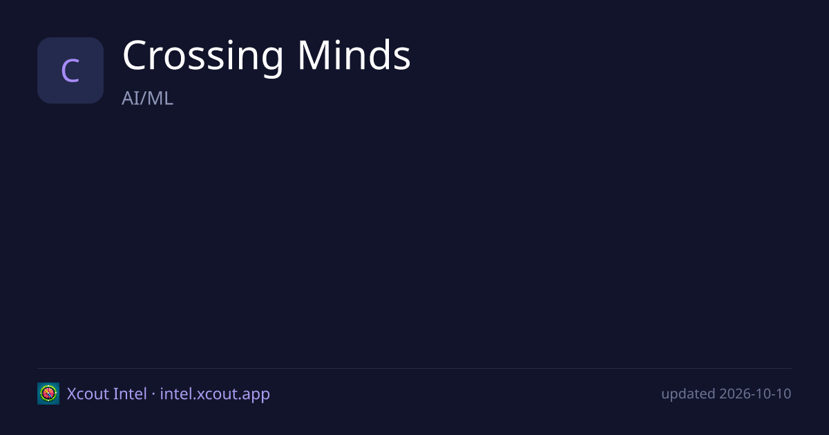 Crossing Minds — share card preview