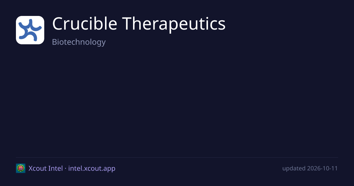 Crucible Therapeutics — share card preview