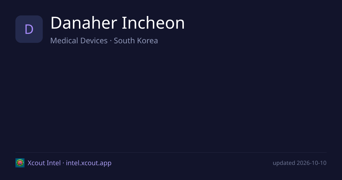 Danaher Incheon — share card preview