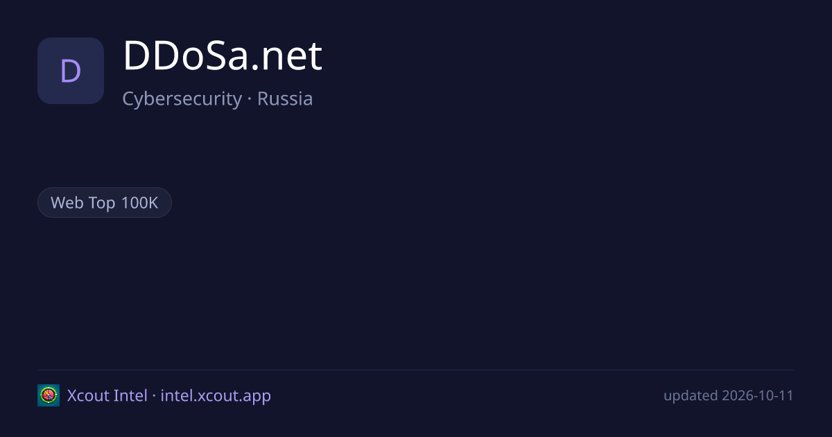 DDoSa.net — share card preview