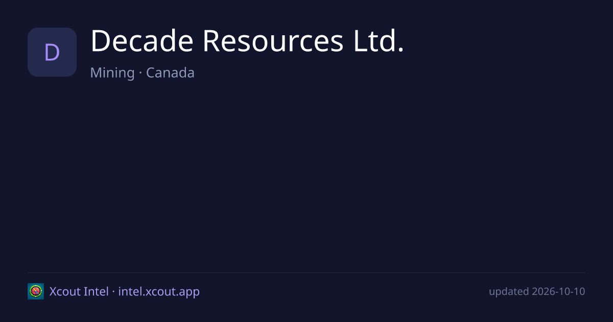 Decade Resources Ltd. — share card preview