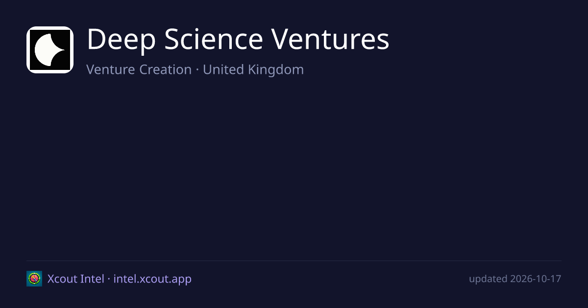 Deep Science Ventures — share card preview