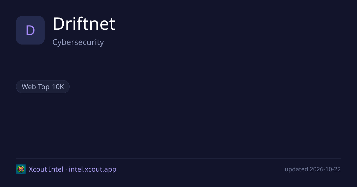Driftnet — share card preview