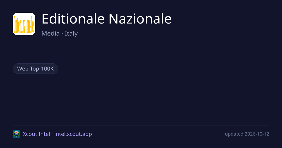 Editionale Nazionale — share card preview