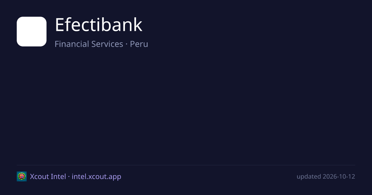 Efectibank — share card preview