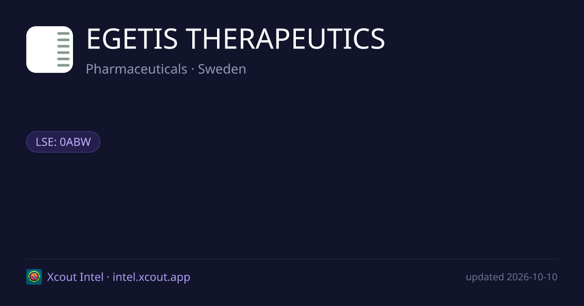 EGETIS THERAPEUTICS — share card preview