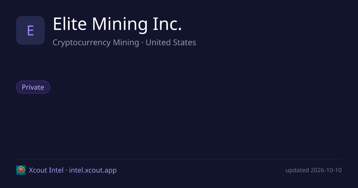 Elite Mining Inc. — share card preview