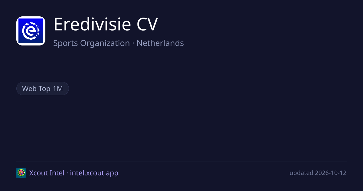 Eredivisie CV — share card preview