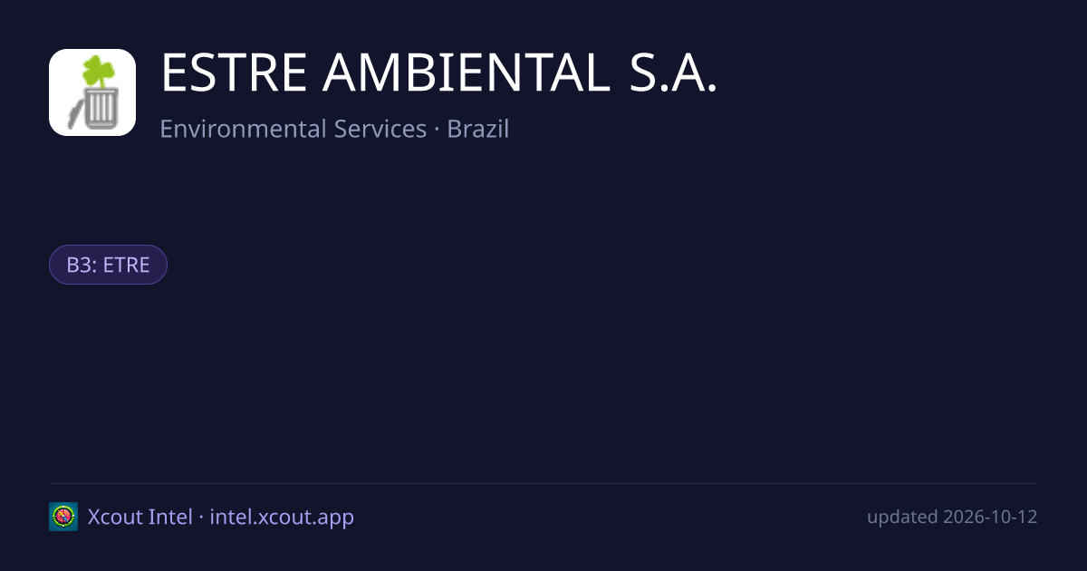 ESTRE AMBIENTAL S.A. — share card preview