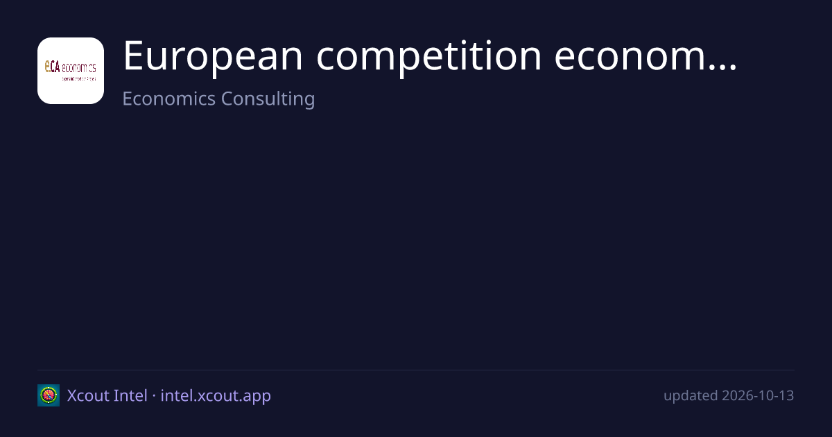European competition economics firm E.CA — share card preview