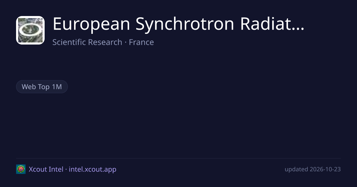 European Synchrotron Radiation Facility — share card preview