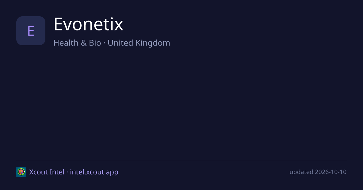 Evonetix — share card preview