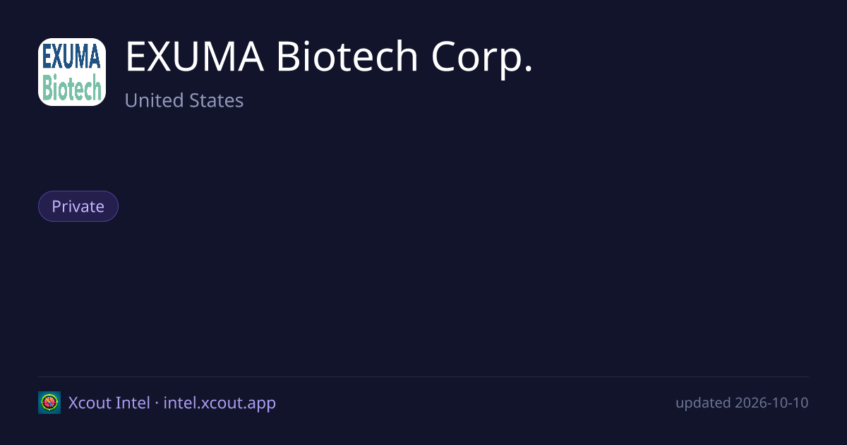 EXUMA Biotech Corp. — share card preview