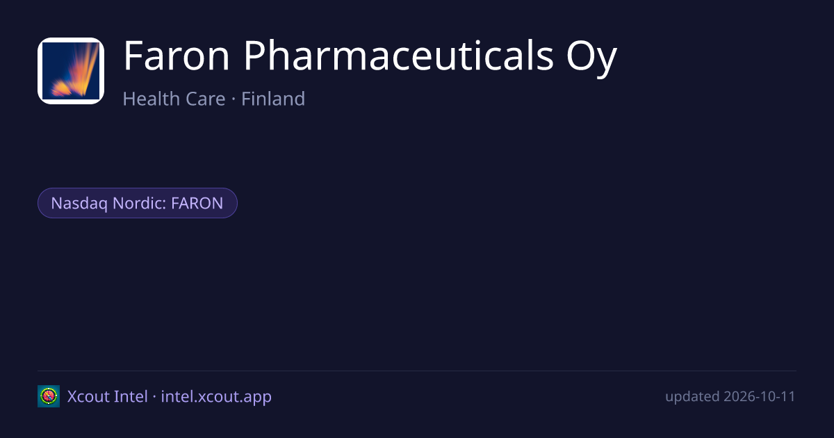 Faron Pharmaceuticals Oy — share card preview