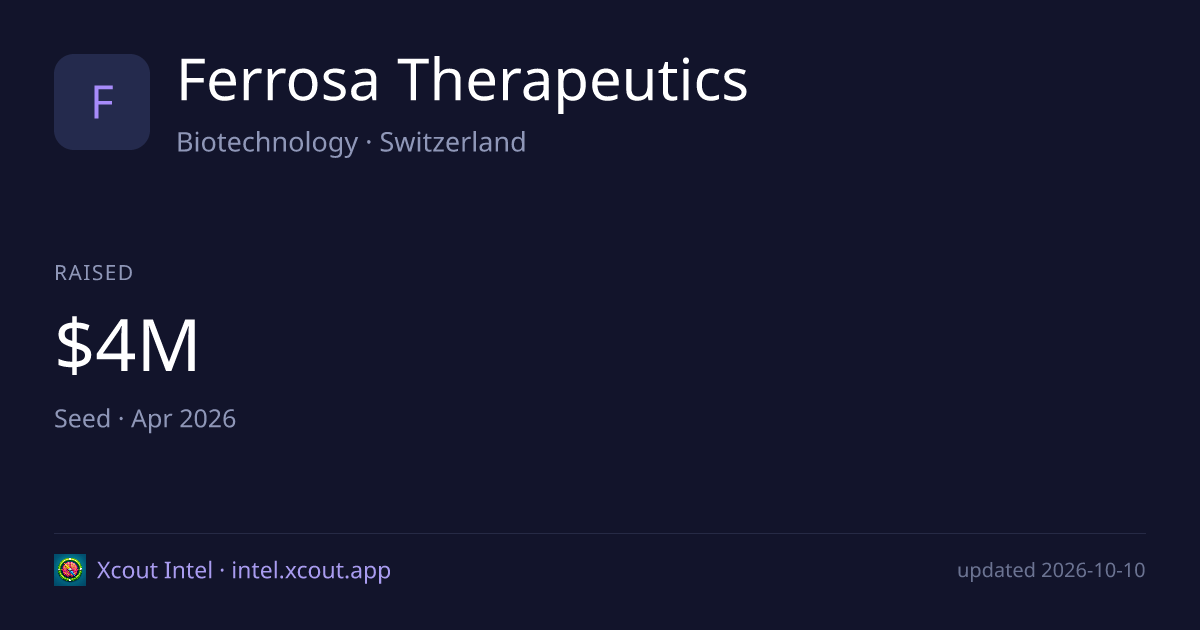 Ferrosa Therapeutics — share card preview