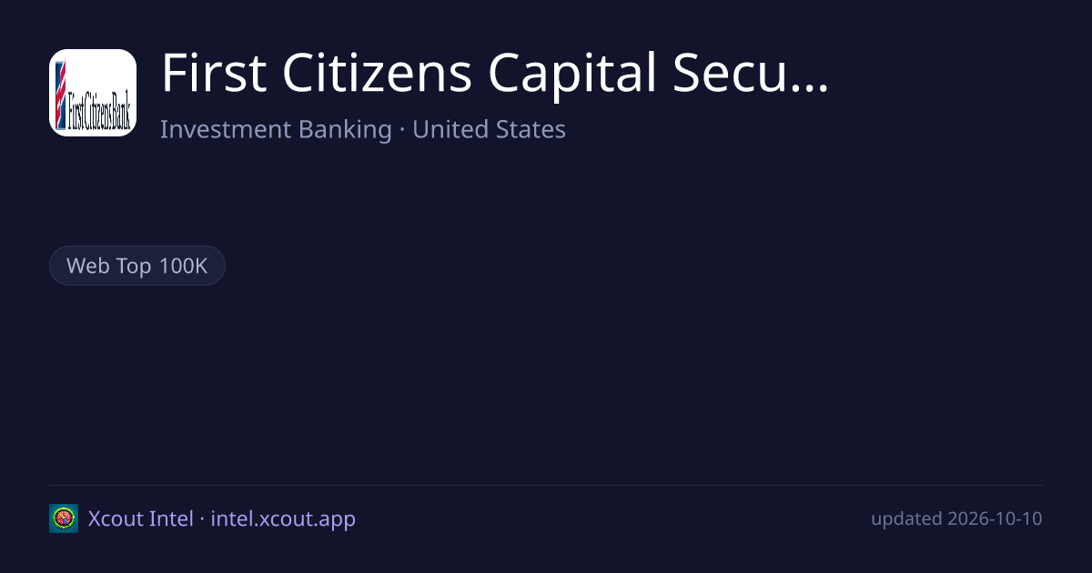 First Citizens Capital Securities — share card preview