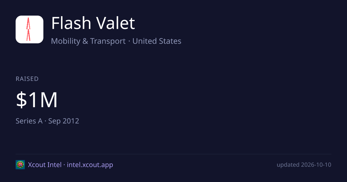 Flash Valet — share card preview