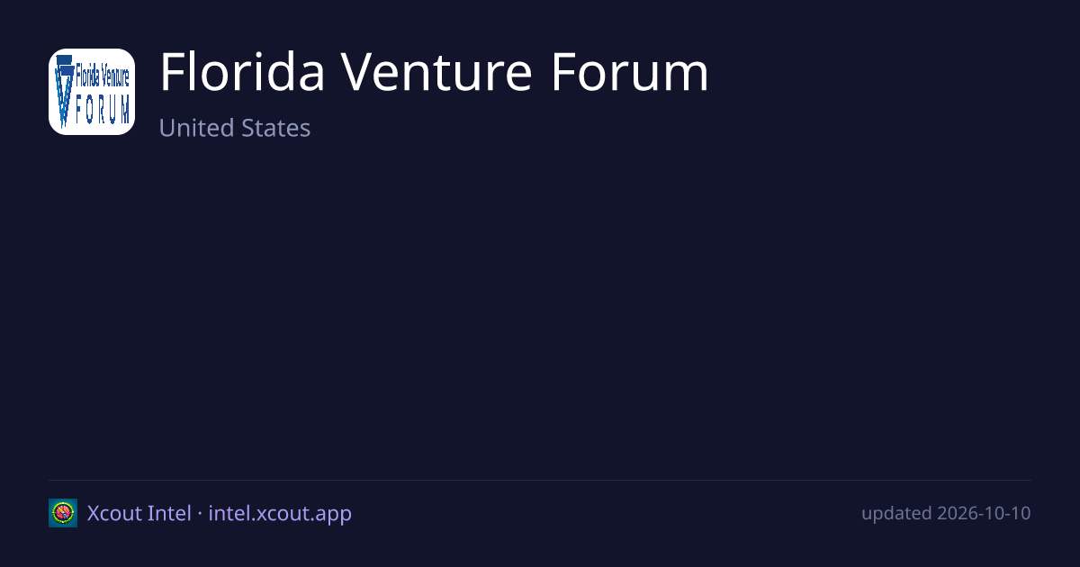 Florida Venture Forum — share card preview