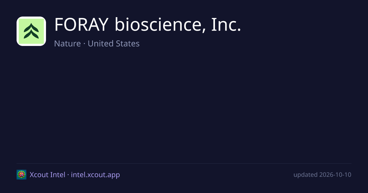 FORAY bioscience, Inc. — share card preview