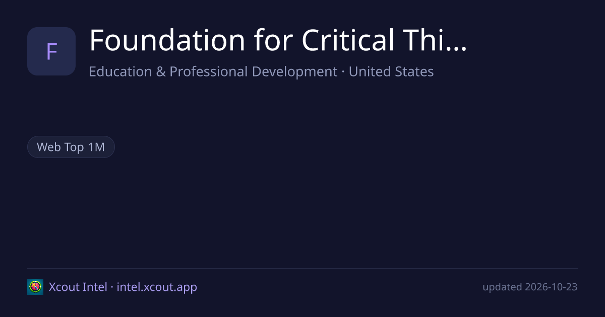 Foundation for Critical Thinking — share card preview