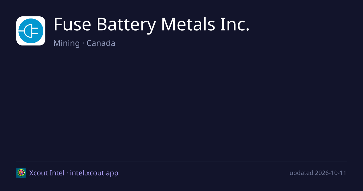 Fuse Battery Metals Inc. — share card preview