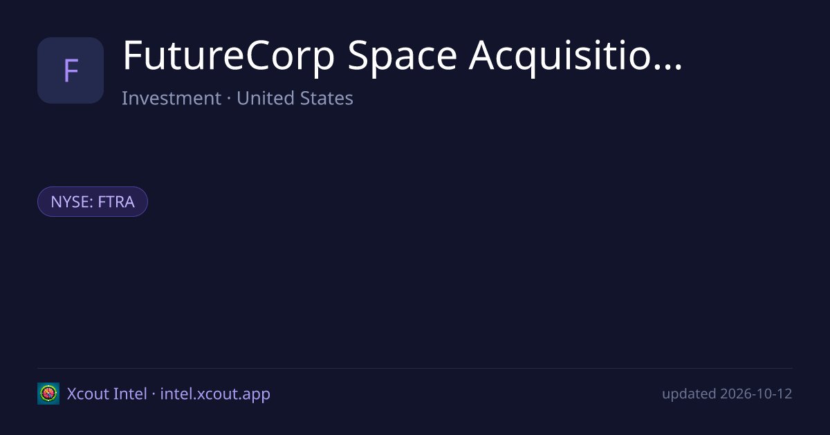 FutureCorp Space Acquisition 1 — share card preview