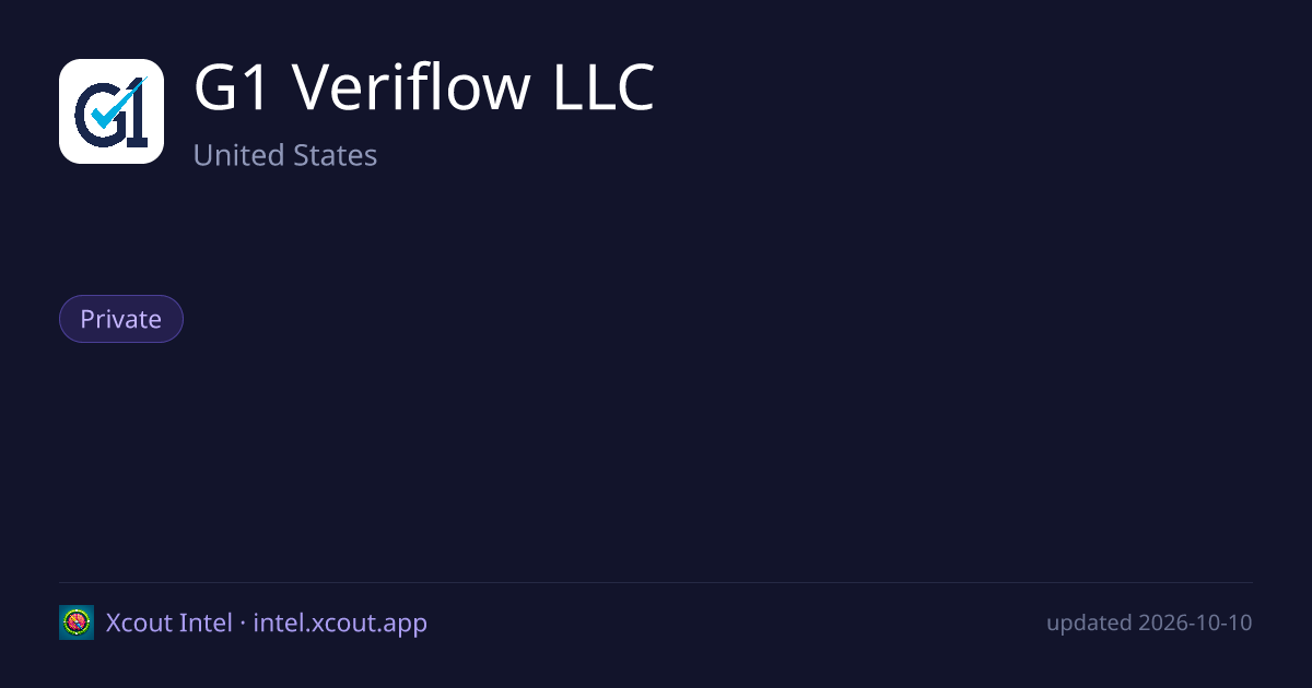 G1 Veriflow LLC — share card preview