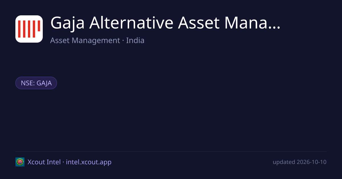 Gaja Alternative Asset Management Limited — share card preview