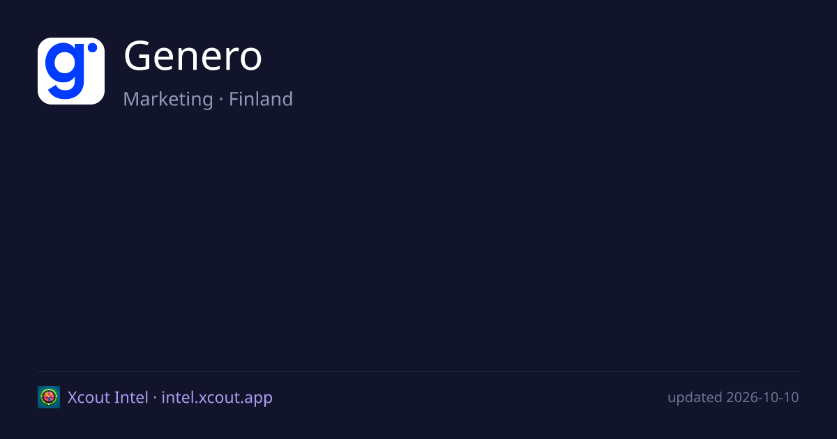 Genero — share card preview