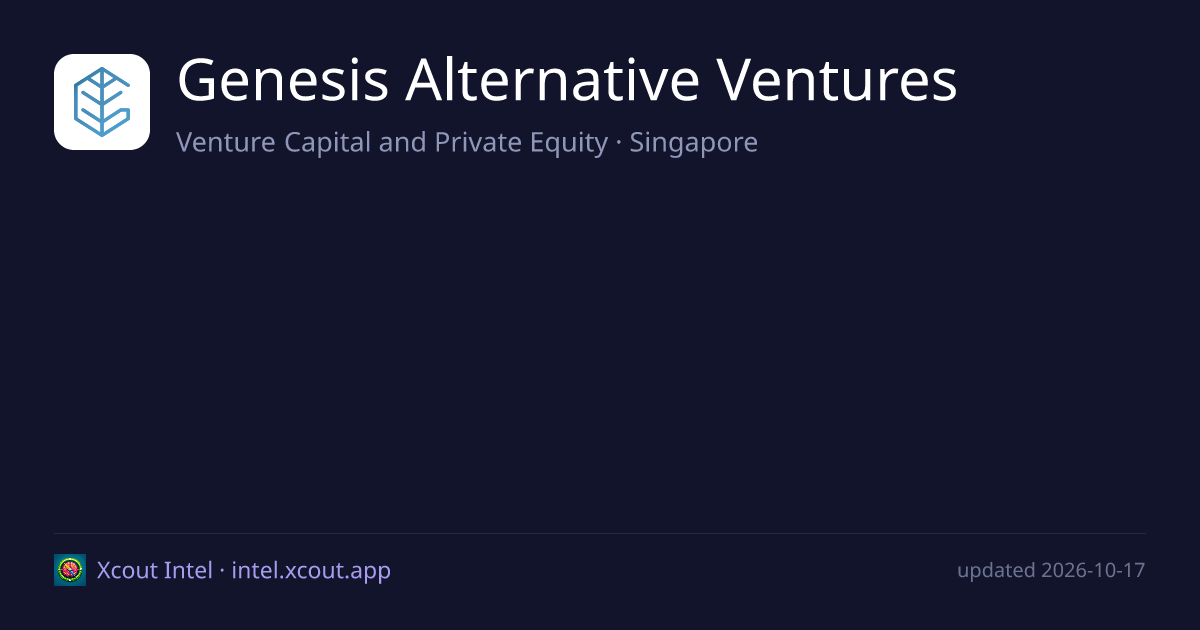 Genesis Alternative Ventures — share card preview