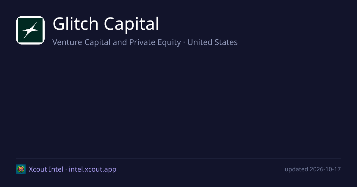 Glitch Capital — share card preview