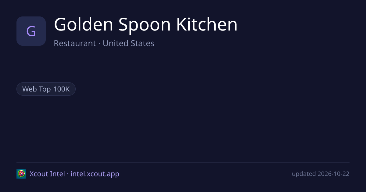 Golden Spoon Kitchen — share card preview