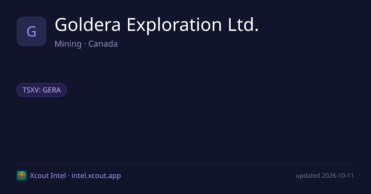 Goldera Exploration Ltd. — share card preview