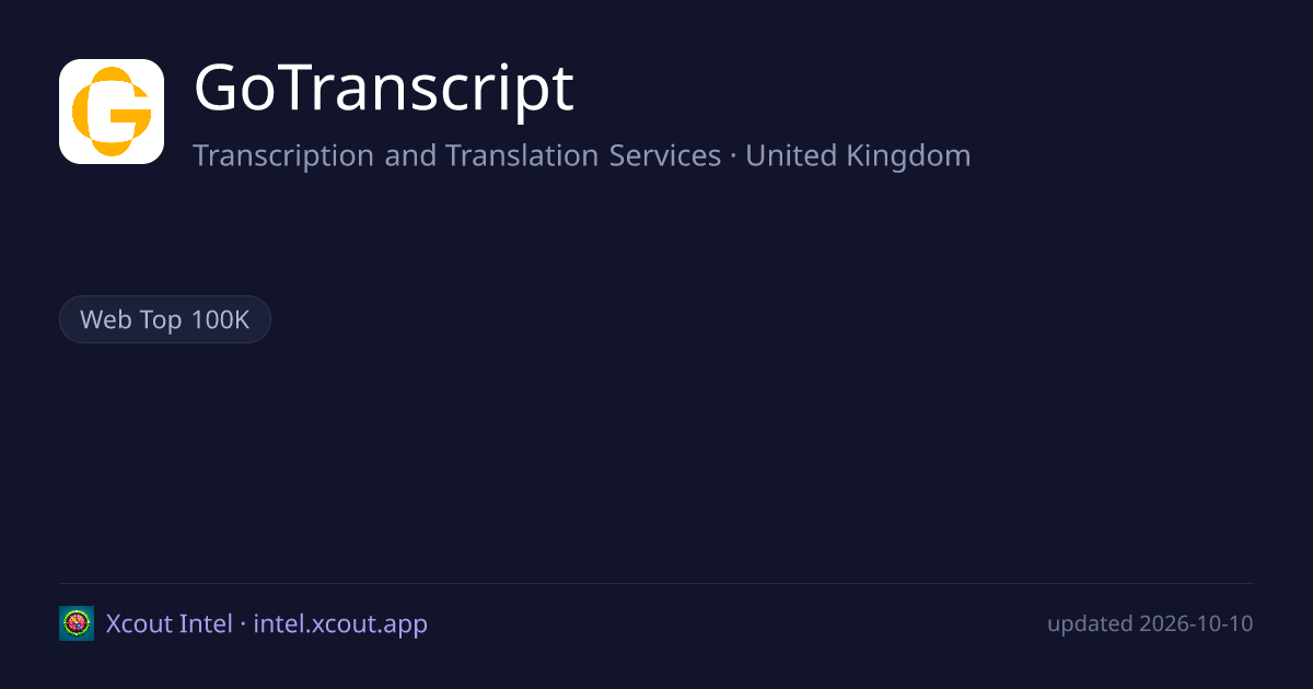 GoTranscript — share card preview