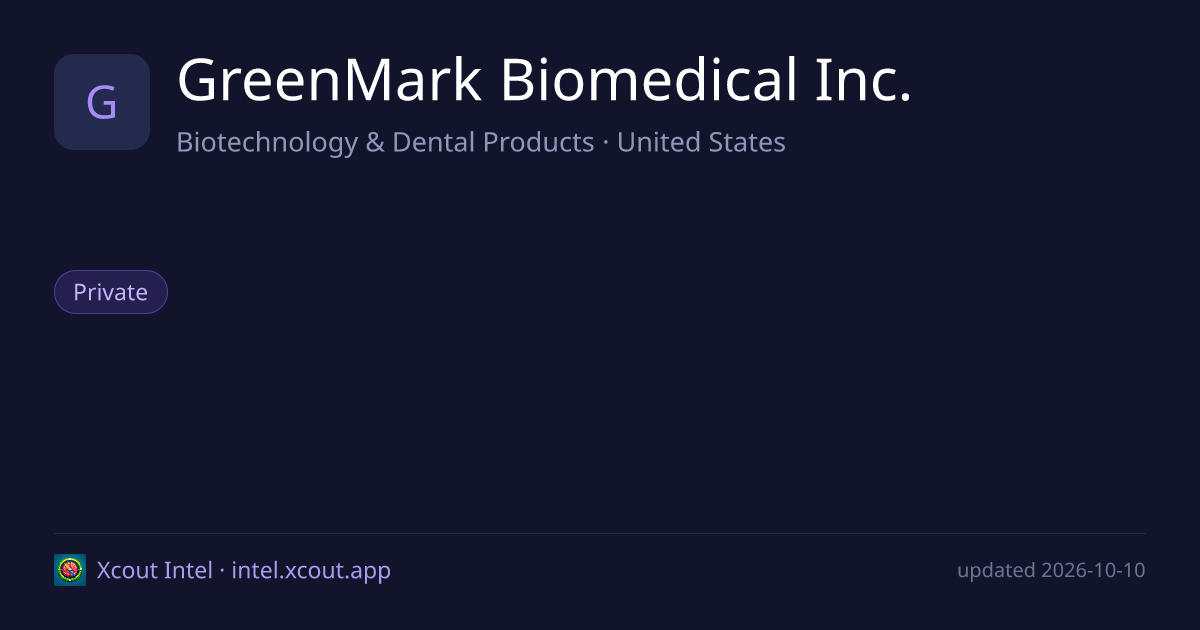 GreenMark Biomedical Inc. — share card preview