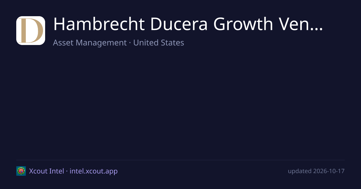 Hambrecht Ducera Growth Ventures — share card preview