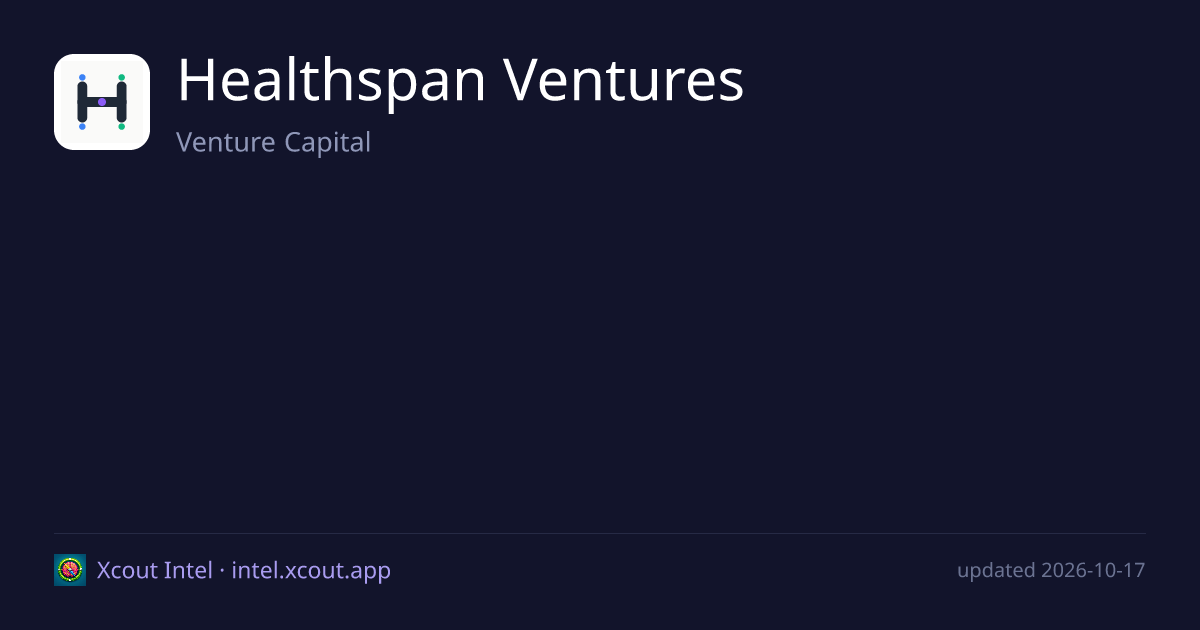 Healthspan Ventures — share card preview