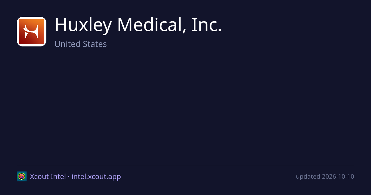 Huxley Medical, Inc. — share card preview