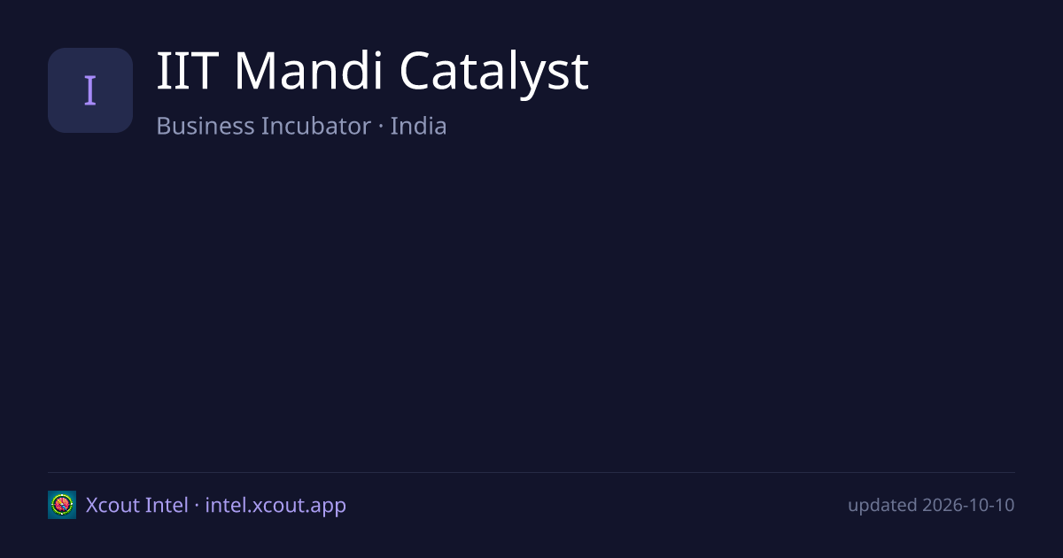 IIT Mandi Catalyst — share card preview
