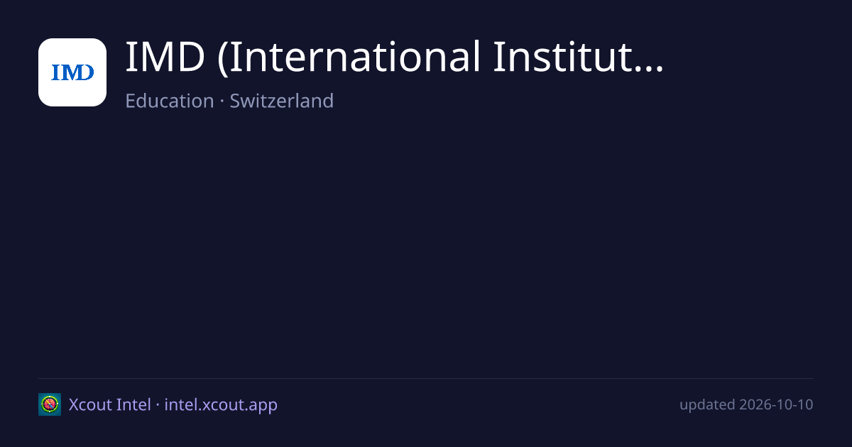 IMD (International Institute for Management Development) — share card preview