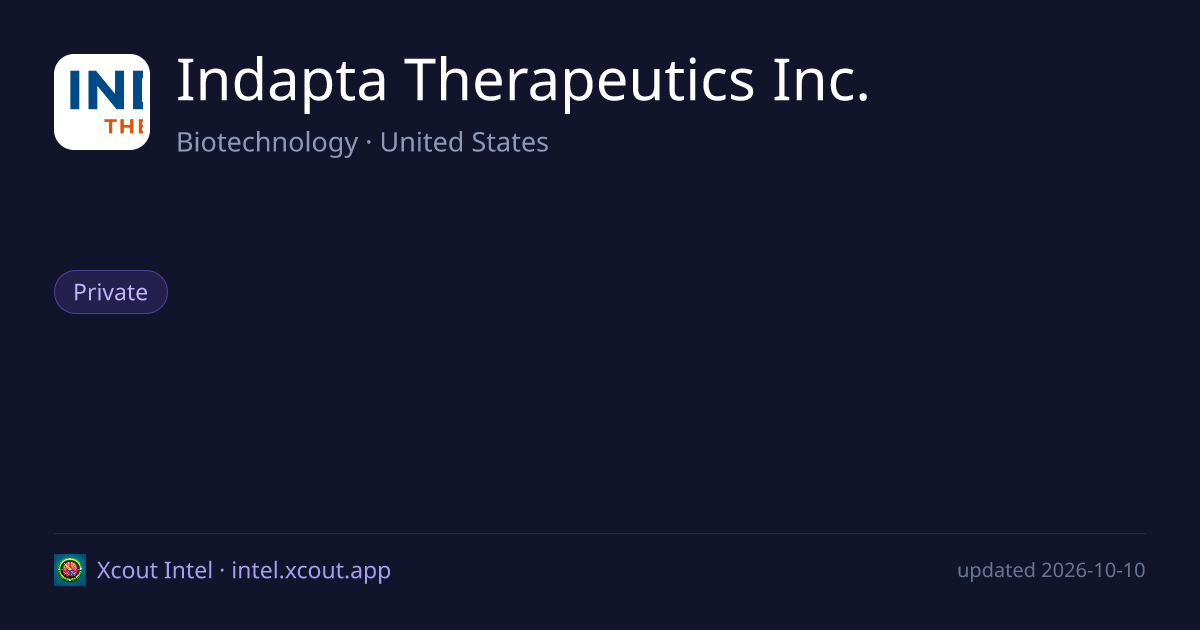Indapta Therapeutics Inc. — share card preview