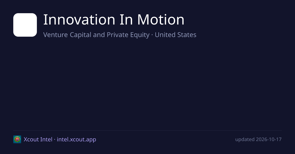 Innovation In Motion — share card preview