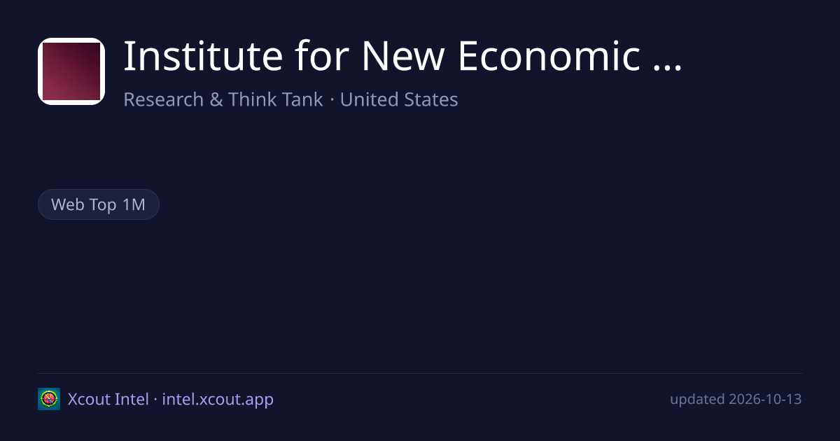 Institute for New Economic Thinking — share card preview