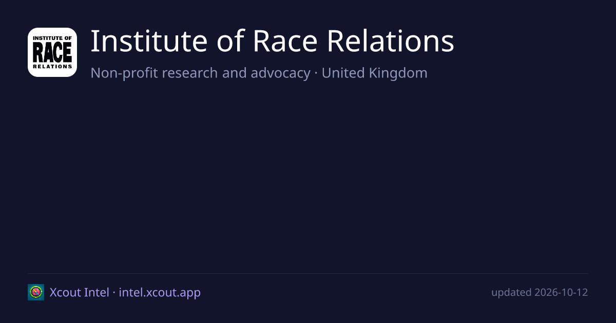 Institute of Race Relations — share card preview