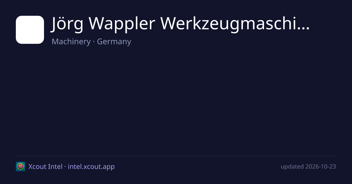 Jörg Wappler Werkzeugmaschinen — share card preview