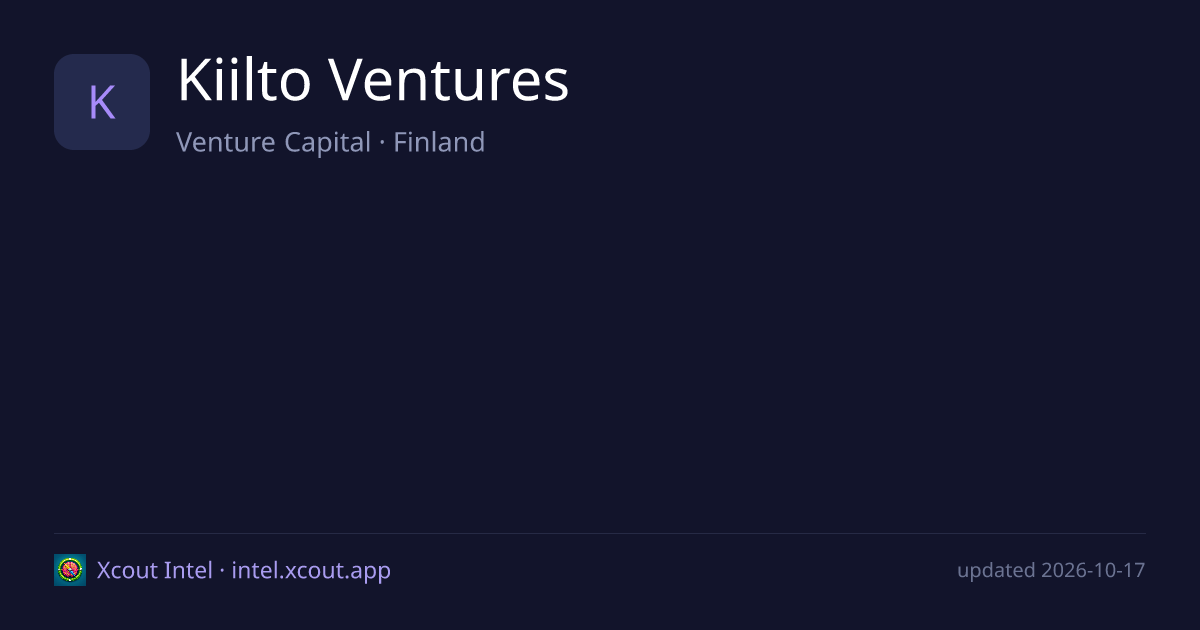 Kiilto Ventures — share card preview