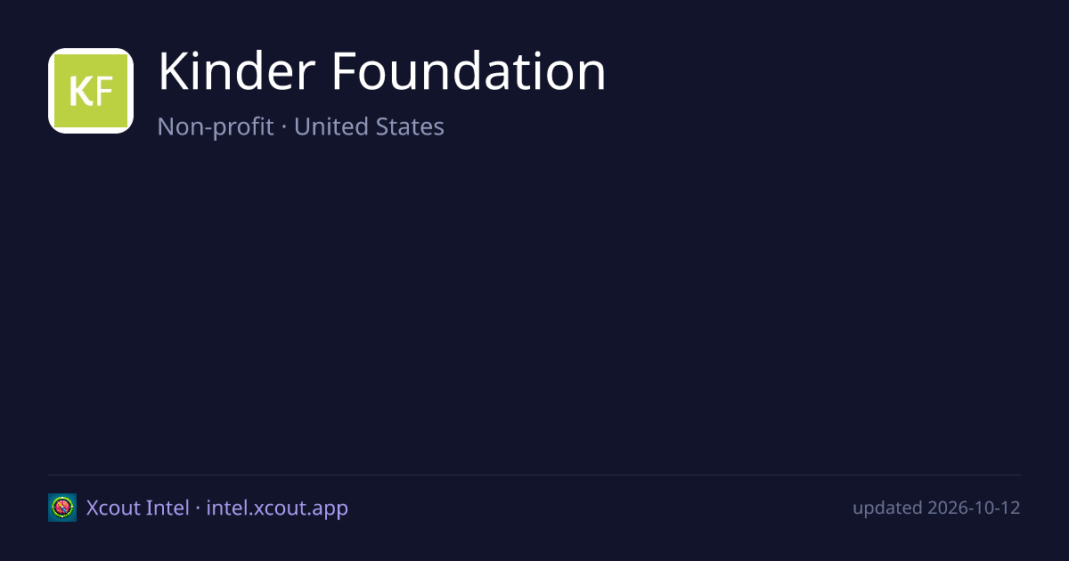 Kinder Foundation — share card preview