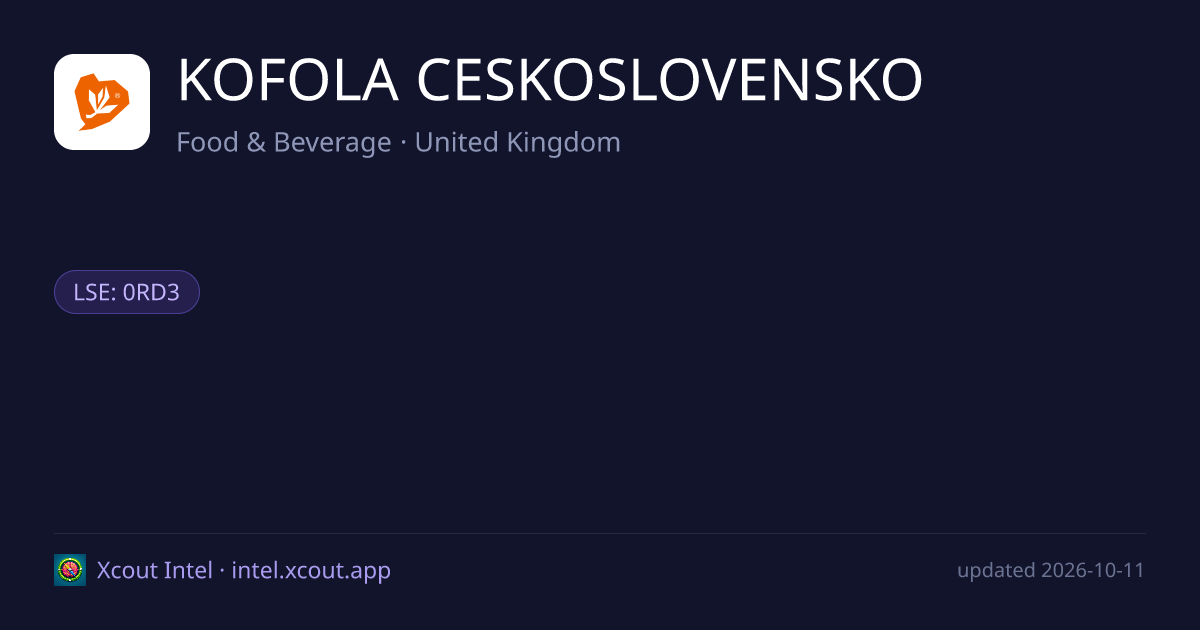 KOFOLA CESKOSLOVENSKO — share card preview